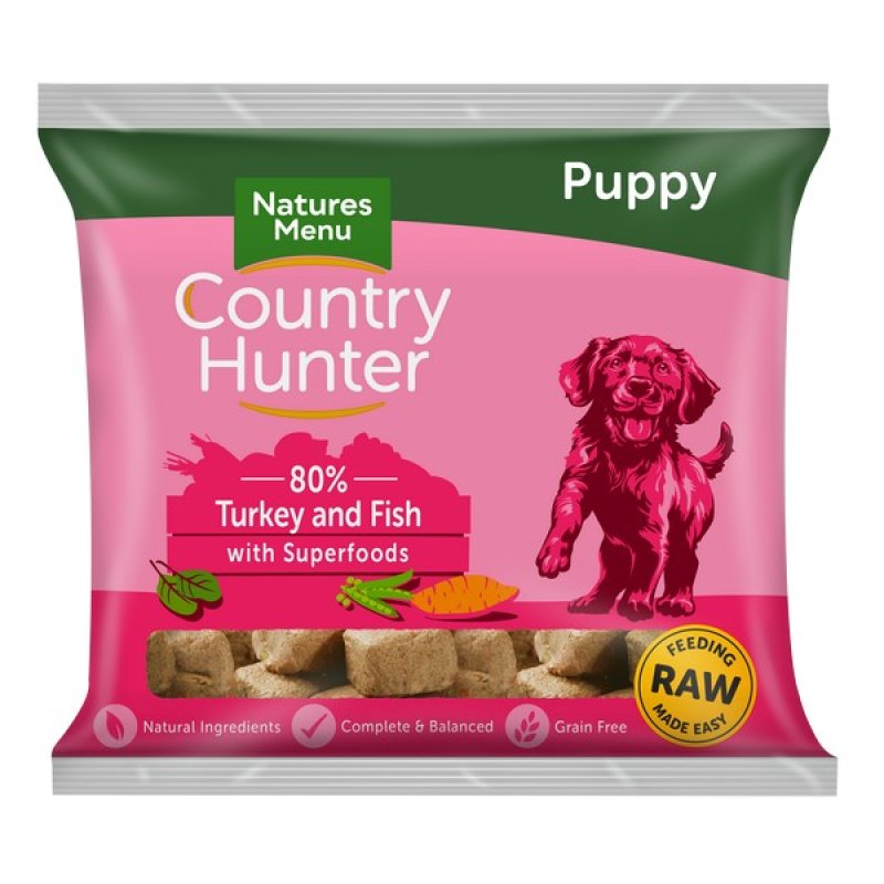 Natures Menu Frozen Country Hunter Turkey & Fish Puppy Nuggets 1kg