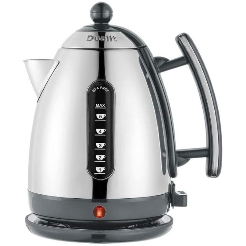 Dualit 1.5L Jug Kettle S/S + Grey Trim | Selectric